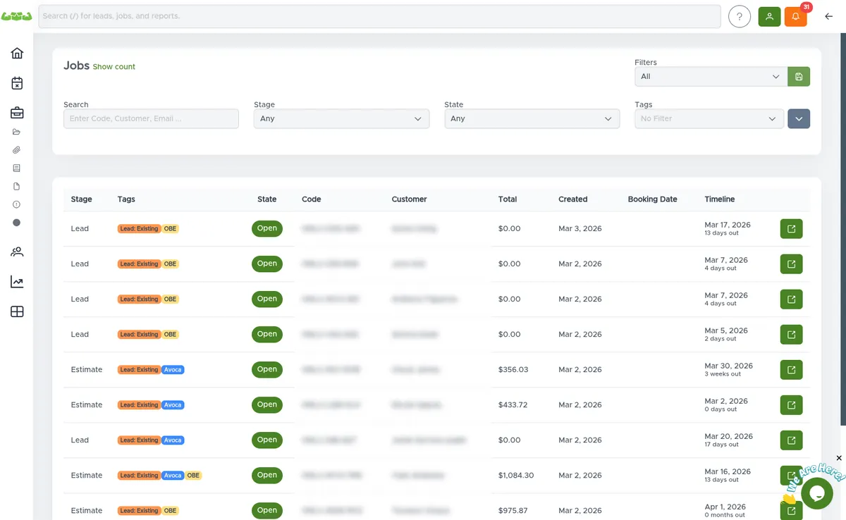 MoveRight lead management CRM — track every lead from first contact to booking