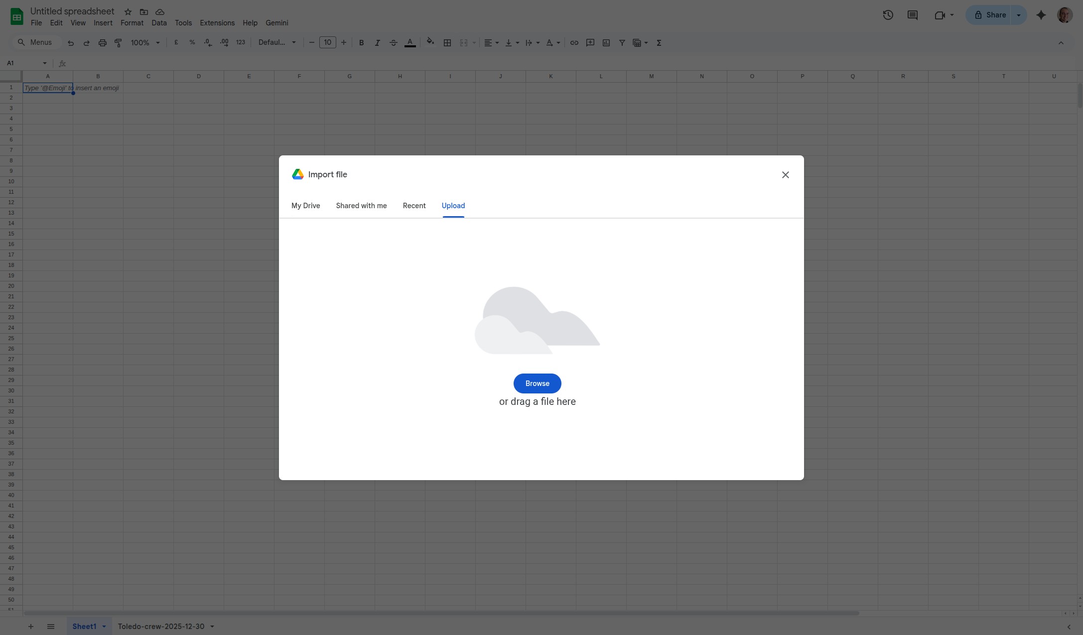 Editing columns in the CSV spreadsheet