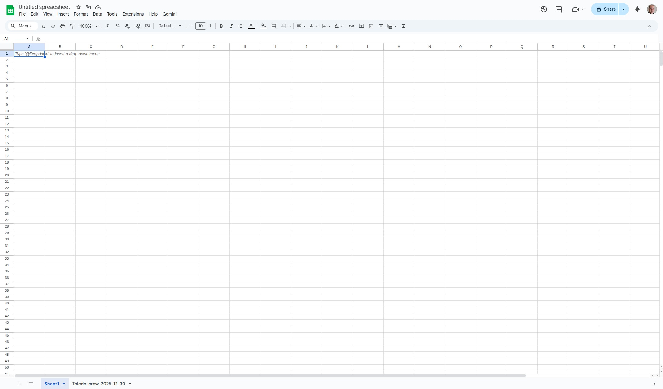 Success notification confirming spreadsheet data was copied